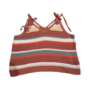 MADEWELL Striped Grandfield Tie-Strap Sweater Tank Size 3X